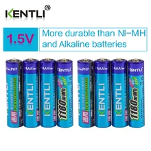 Power Up with KENTLI 8-Pack AAA Rechargeable Lithium Polymer Batteries – No Memory Effect, 1.5V, 1180mWh for Just !