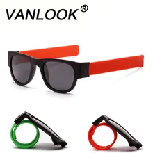 Trendy Slap-On Polarized Sunglasses & Stylish Wristband Shades for Men & Women – Colorful Mirror Lenses Only .99!
