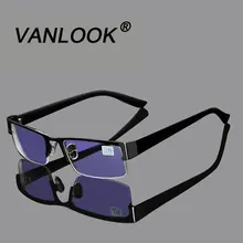 Protect Your Eyes in Style: Stainless Steel Myopia Glasses with Clear Anti-Blue Ray Lenses – Perfect for Computer Users, Now Only .95!