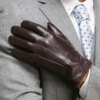 Stay Warm in Style: Genuine Sheepskin Leather Touchscreen Gloves for Men – Slim Fit & Fashionable, Only .31!