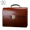 Elevate Your Professional Style with the YINTE Black Leather Men’s Briefcase – Premium Laptop & Document Bag for Business and Lawyers | 1.25 USD
