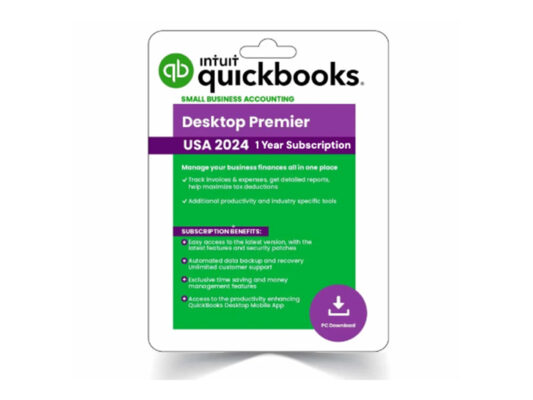 Intuit QuickBooks Desktop Premier 2024 (1 User) for Windows: 1-Year Subscription for 