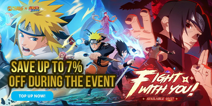 MLBB x Naruto 2.0: Itachi & Minato Are Here | Top Up Now and Save 7% Off During The Event!