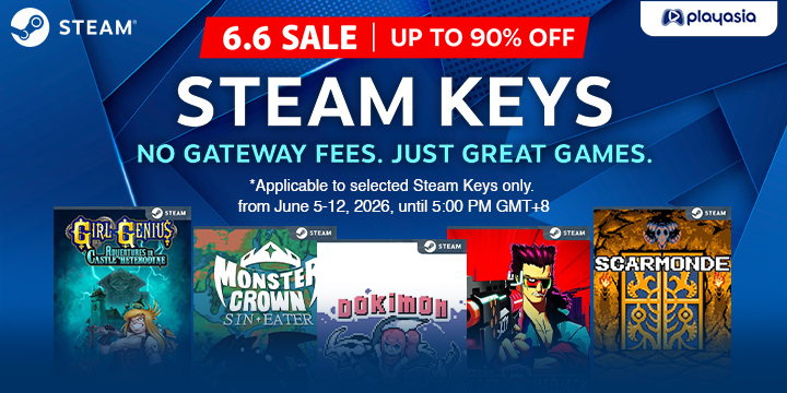 6.6 Sale: Grab Selected Steam Keys with NO Hidden Gateway Fees!