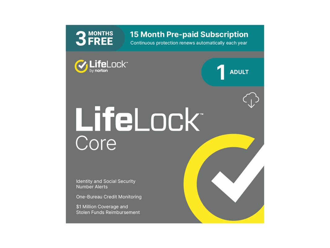 LifeLock Core Identity Theft Protection – 1 Adult – 15 Month Subscription for LifeLock Core Identity Theft Protection – 1 Adult – 15 Month Subscription for