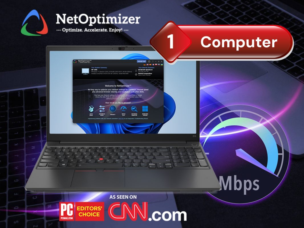 NetOptimizer Lifetime Subscription: 1 Computer for 