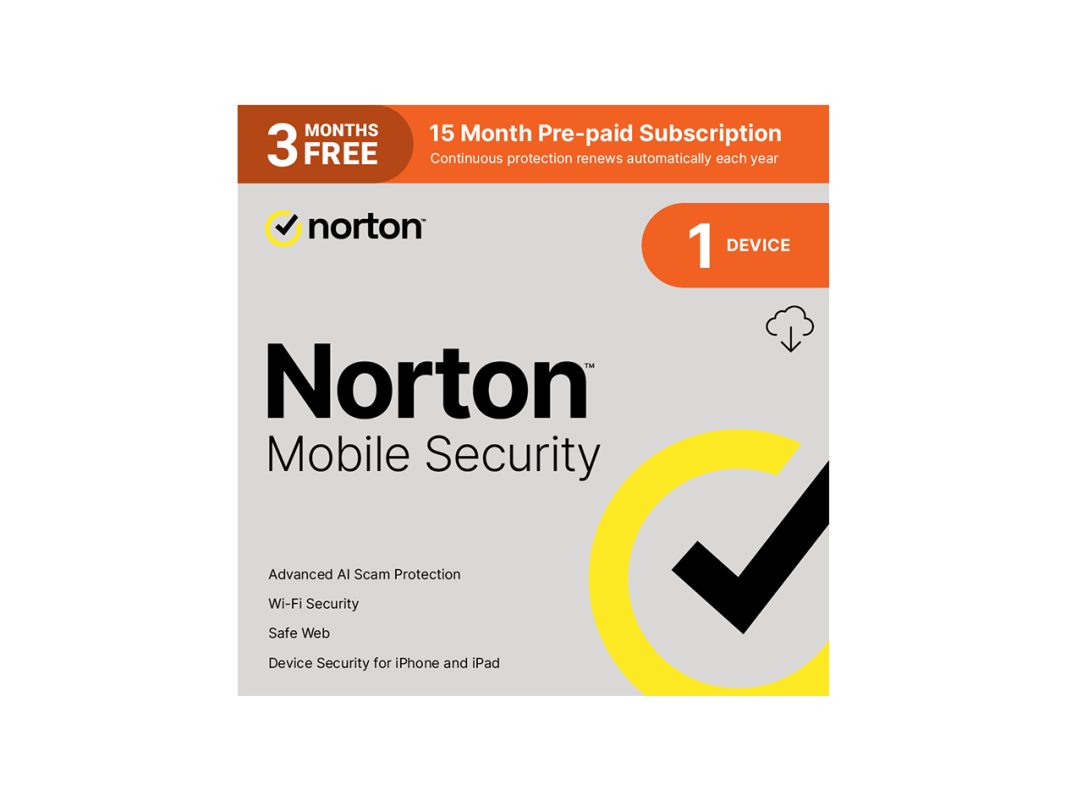 Norton Mobile Security – 1 Device – 15 Month Subscription for Norton Mobile Security – 1 Device – 15 Month Subscription for