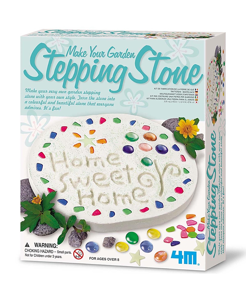 4M Make Your Garden Stepping Stone Ceramic Yard Decor Kit, Ages 8+