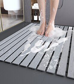 Bathtub Mat Anti-Slip Shower Foot Mat Waterproof and Anti-Fall for Shower Room and Toilet Household Use Non-Slip Quick Drying Perfect for Bathroom Safety and C