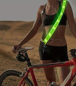 1pc Ultra-Bright Rechargeable LED Safety Vest - Adjustable Reflective Running Gear for Runners with USB Charging
