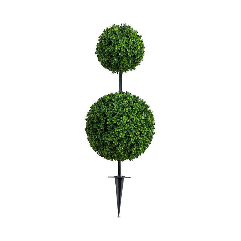 Nearly Natural Uv Resistant Artificial Boxwood Topiary with Integrated Ground Stake (Indoor/Outdoor), 3'