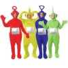 Couples Alien Teletubbies Funny Costumes Group Family Halloween Costumes Men's Women's Movie Cosplay Cosplay Costumes Funny Costume Yellow Red Purple Leotard