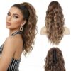 Clip on Ponytails for Women - 18 Inch Curly Ponytail Extension